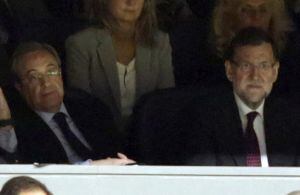 Florentino, junto a Rajoy en el palco del Bernabéu