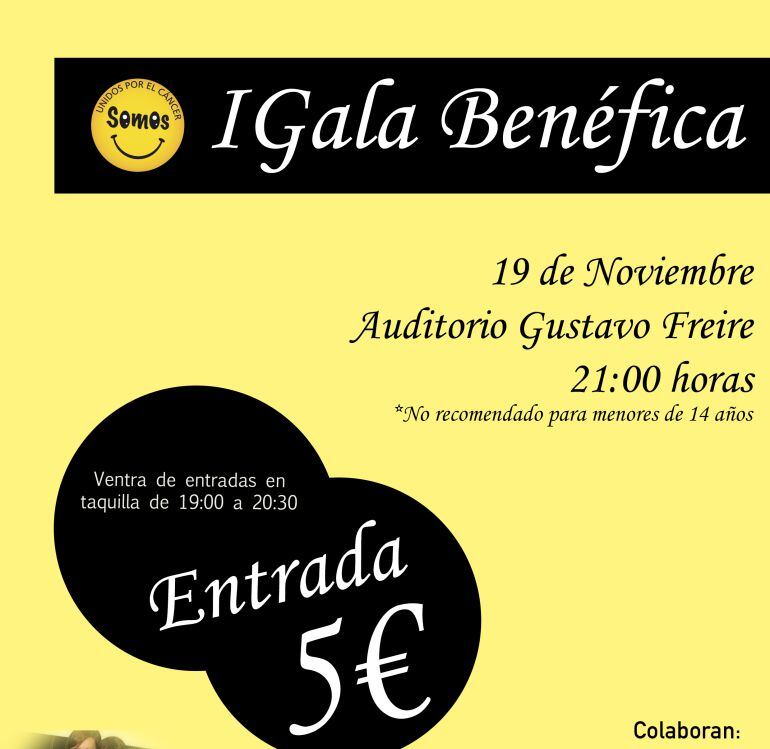 Cartel gala benéfica Somos Unidos contra el Cáncer