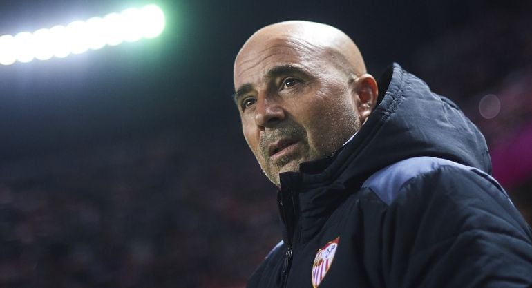 Jorge Sampaoli, durante un partido del Sevilla