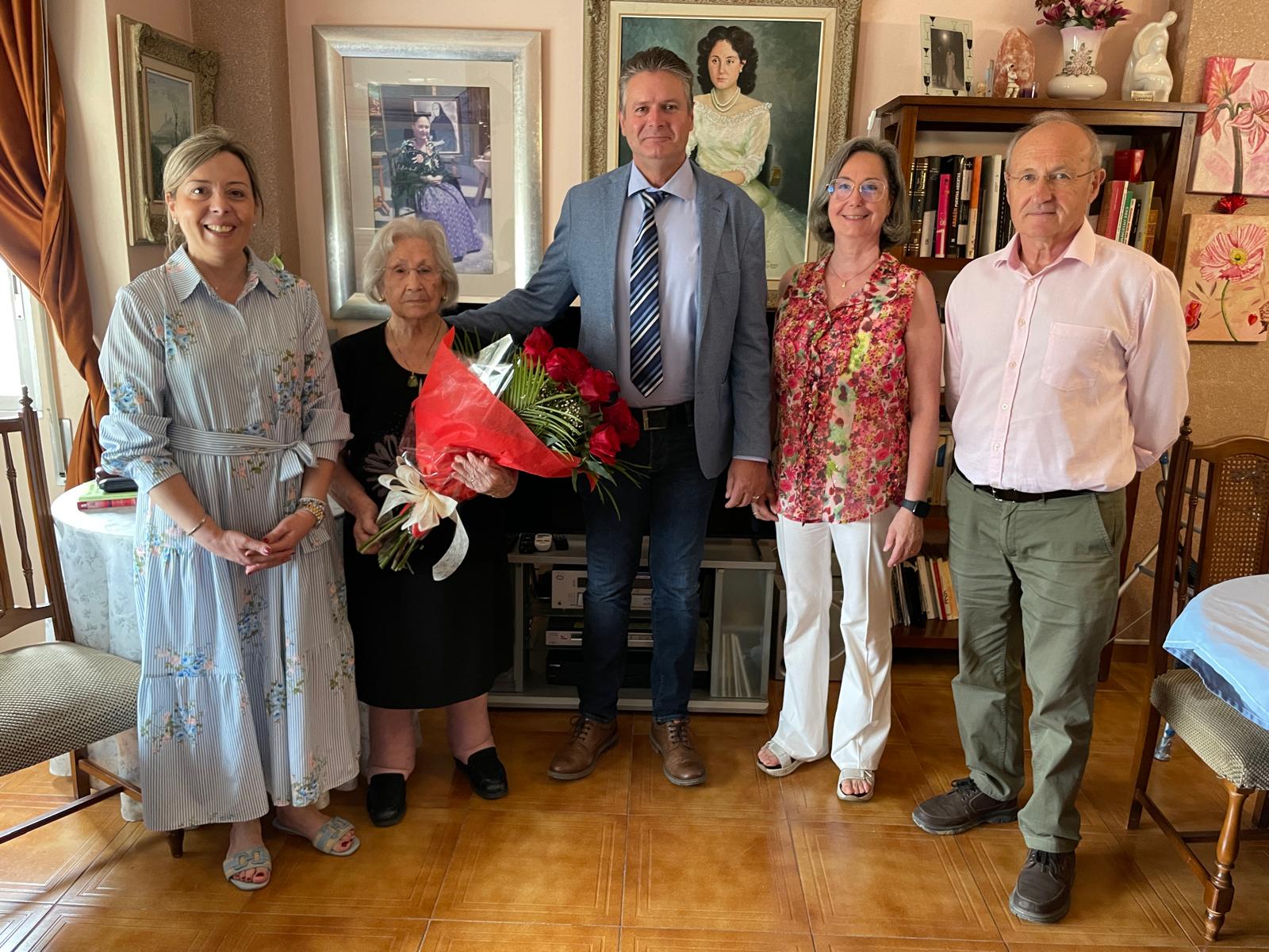 Dolores Corbella del Río cumplirá el 22 de julio 100 años. Foto: Ayuntamiento de Fraga