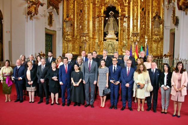 Foto de familia en los premios.