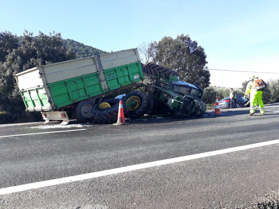 Estado del tractor tras el suceso