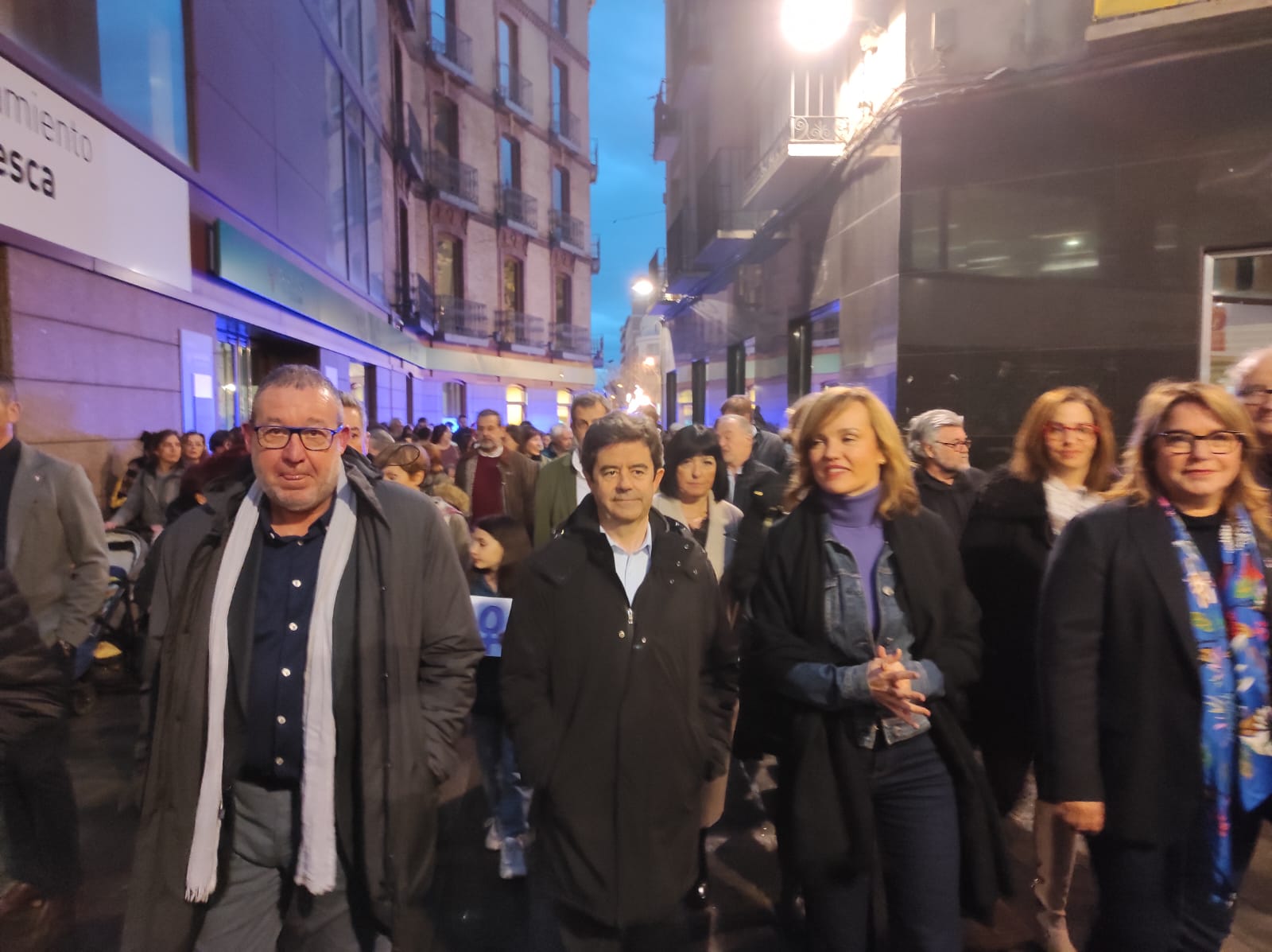 Manifestación 8M 2023 en Huesca. Participa la ministra de Educación, Pilar Alegría