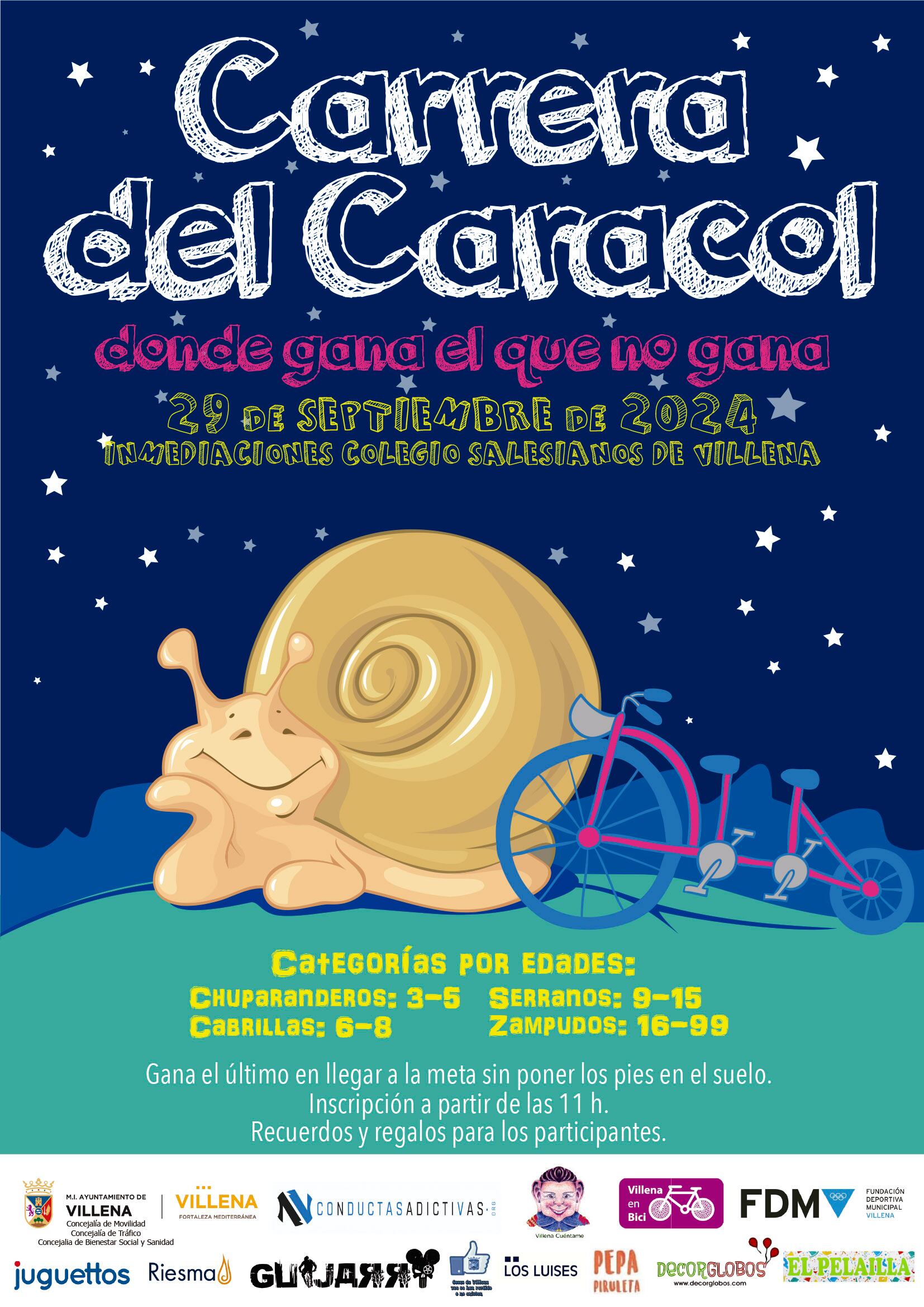 Cartel de la carrera del caracol