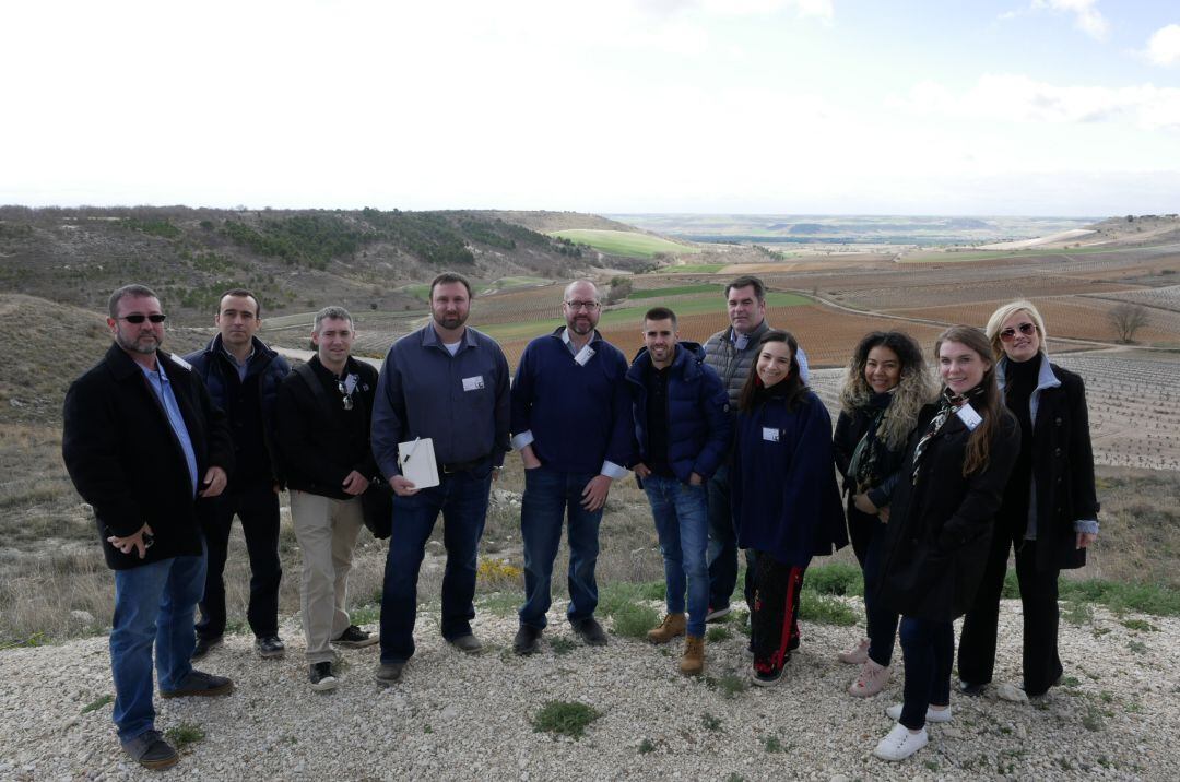 Profesionales de Estados Unidos en su visita a la Ribera del Duero