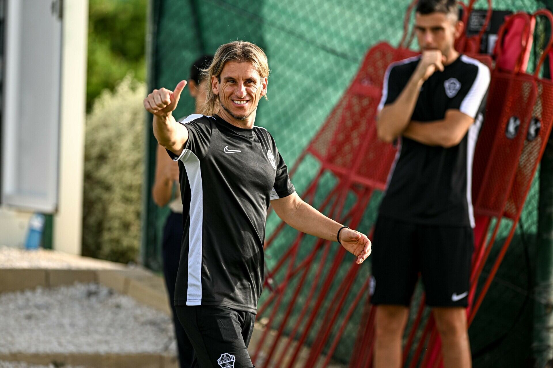 Sebastián Beccacece durante una sesión de trabajo en Algorfa