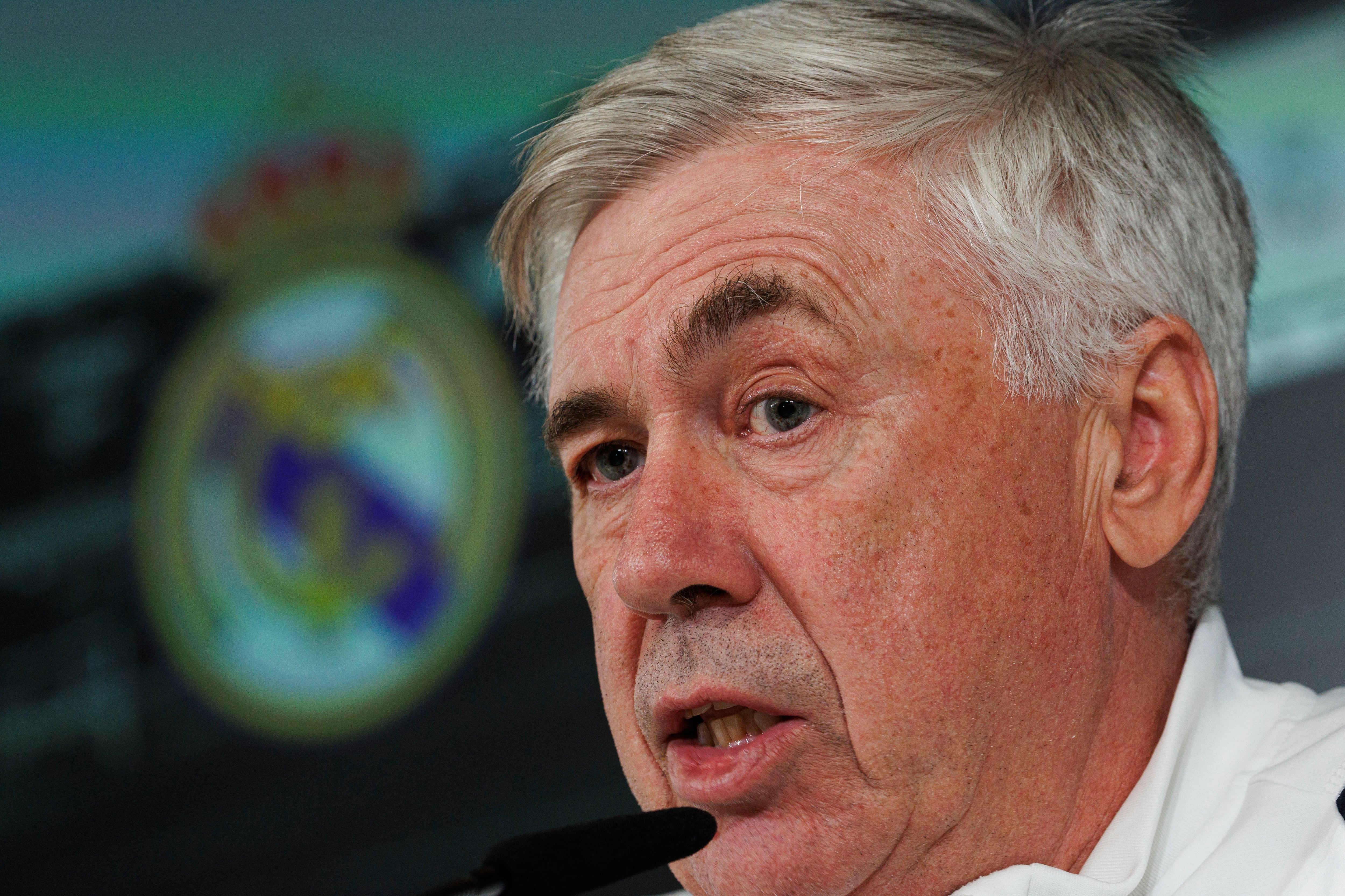 Ancelotti, en rueda de prensa.