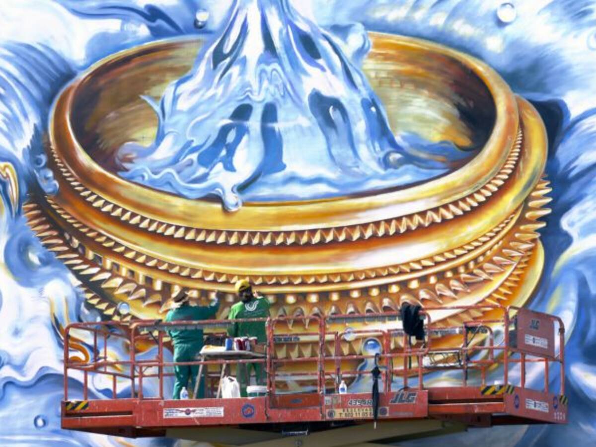 El agua protagonista de un mural de 600 metros en Villena