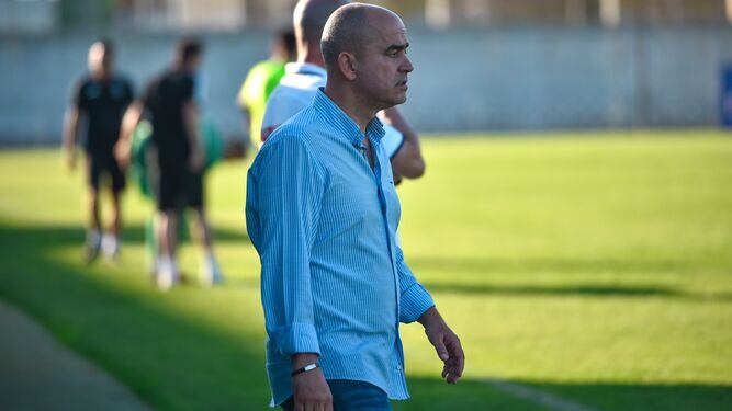 Manolo Holgado durante un partido esta temporada