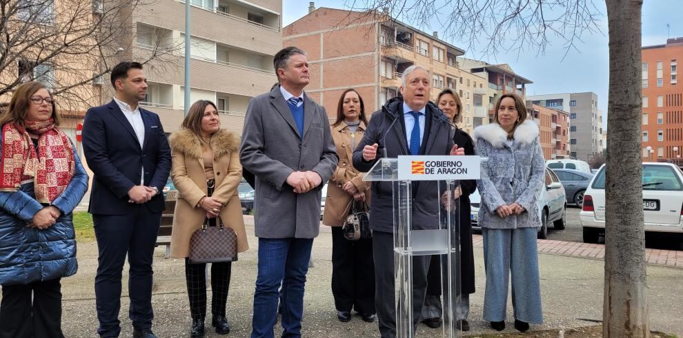 Octavio López ha anunciado una nueva promoción de viviendas de alquiler asequible con opción de compra en Fraga. Foto: DGA