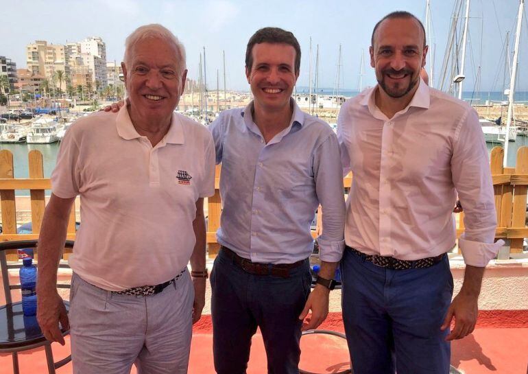 José Manuel García-Margallo, Pablo Casado y Elio Cabanes