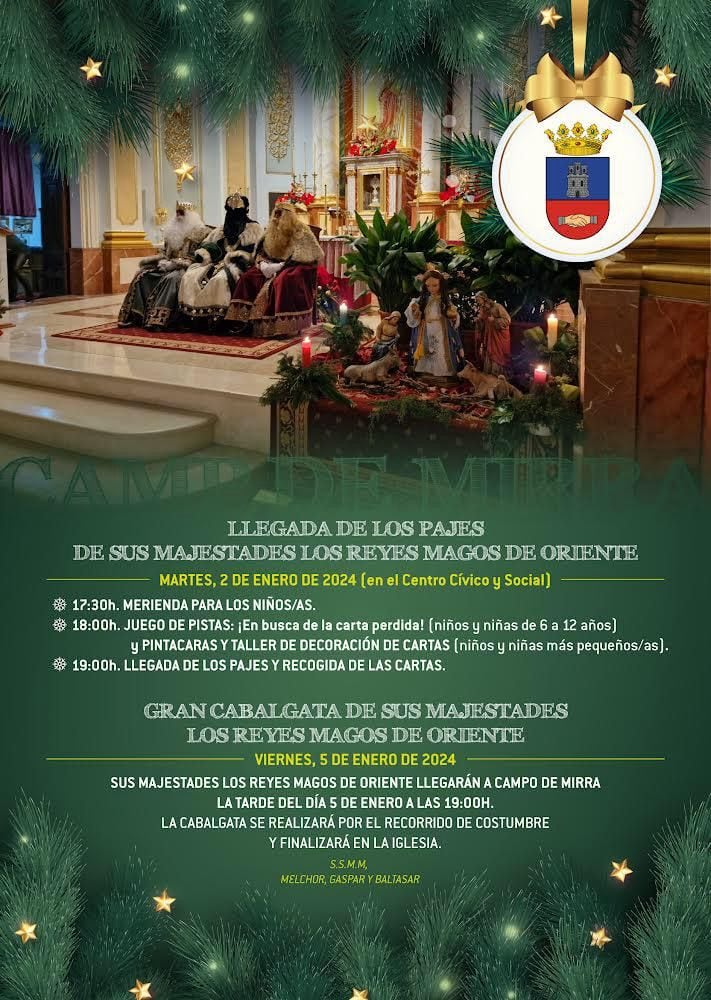 Cartel de la llegada de los Reyes Magos