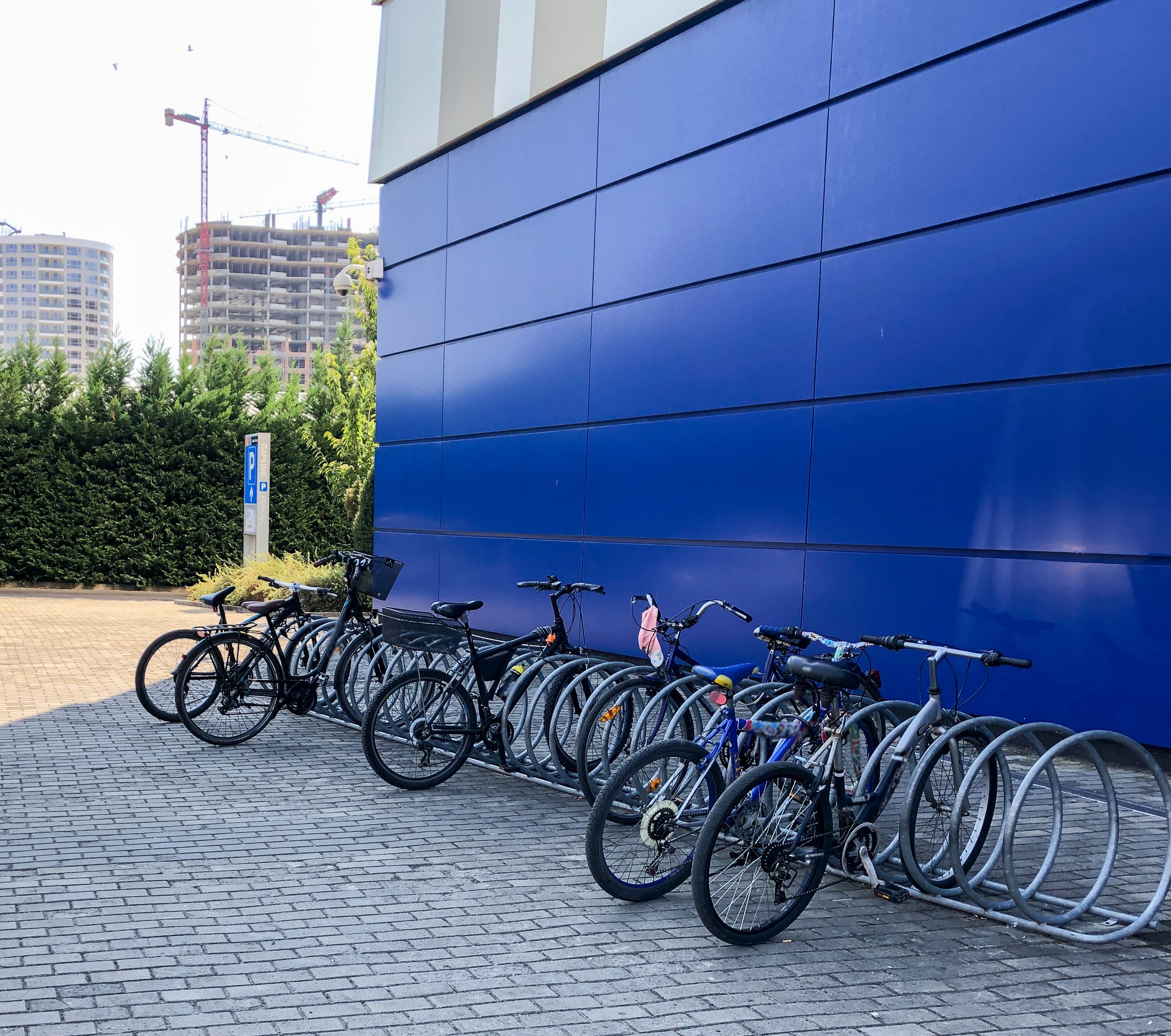 Zona de aparcamiento para bicicletas.