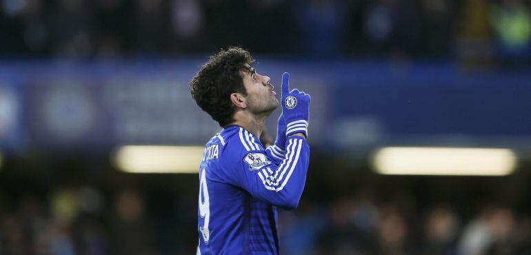 Diego Costa celebra su gol ante el Newcastle.