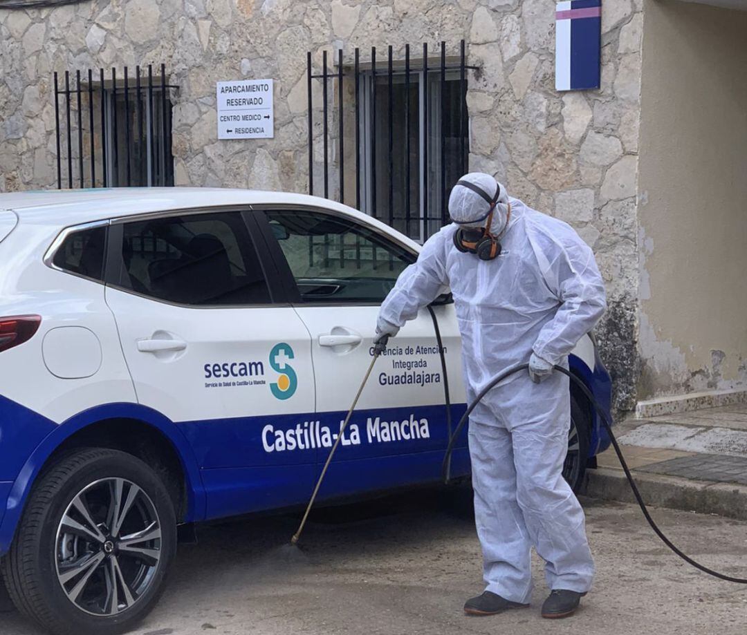 Desinfección en el Centro de Salud de Tamajón