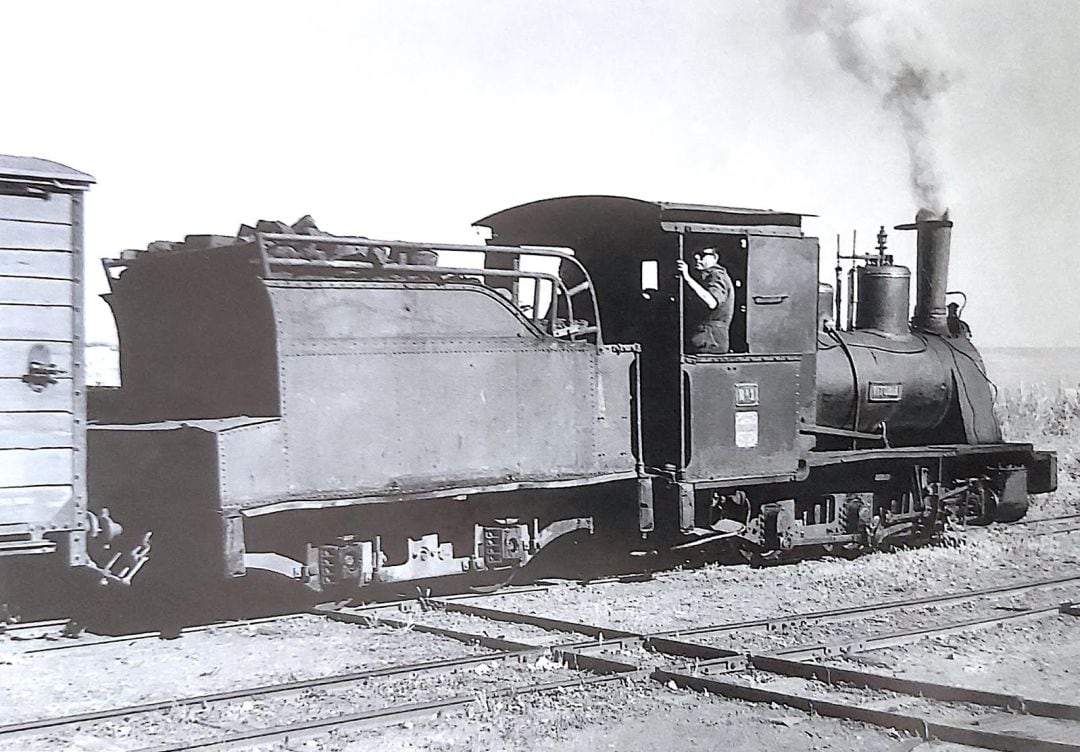 imagen del tren denominado &quot;Vitoria&quot; en Calzada saliendo hacia Valdepeñas