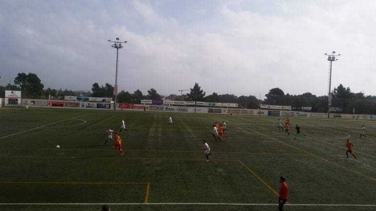 Imagen del partido jugado ayer en Santa Eulària