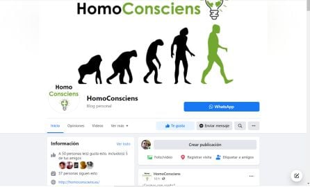 Página oficial en FB del blog Homo Consciens