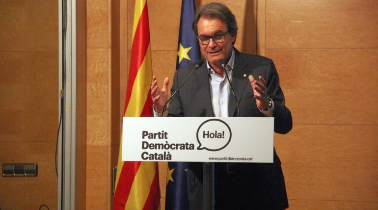 Artur Mas durante la presentación de su candidatura a la presidencia del PDC.