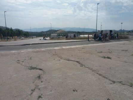 Aspecto que presentaba otra de las calles del mercadillo