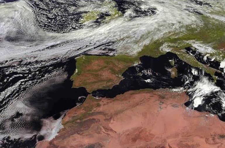 Imagen tomada por el satélite Meteosat para la Agencia Estatal de Meteorología