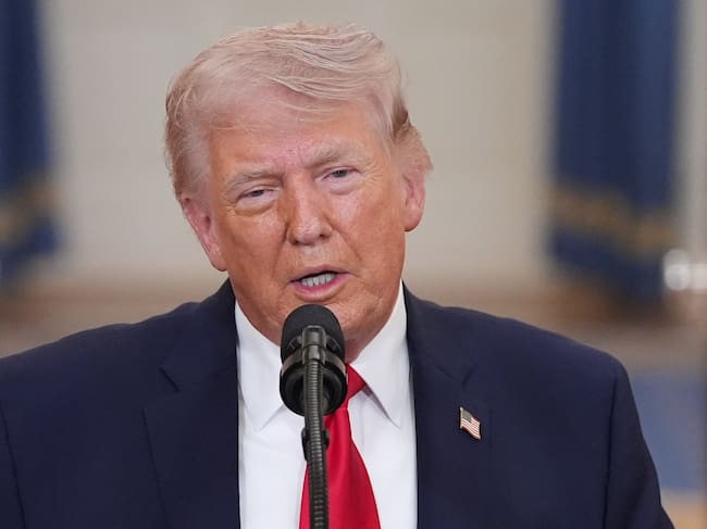 El presidente de EEUU, Donald Trump, durante su discurso a la nación