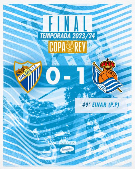 El Málaga perdió 0-1 ante la Real Sociedad en la Copa del Rey