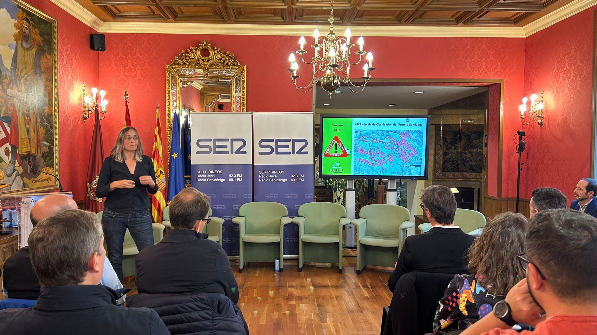 Marta Ferrer, coordinador de Montaña Segura en el evento de Ondas Blancas.