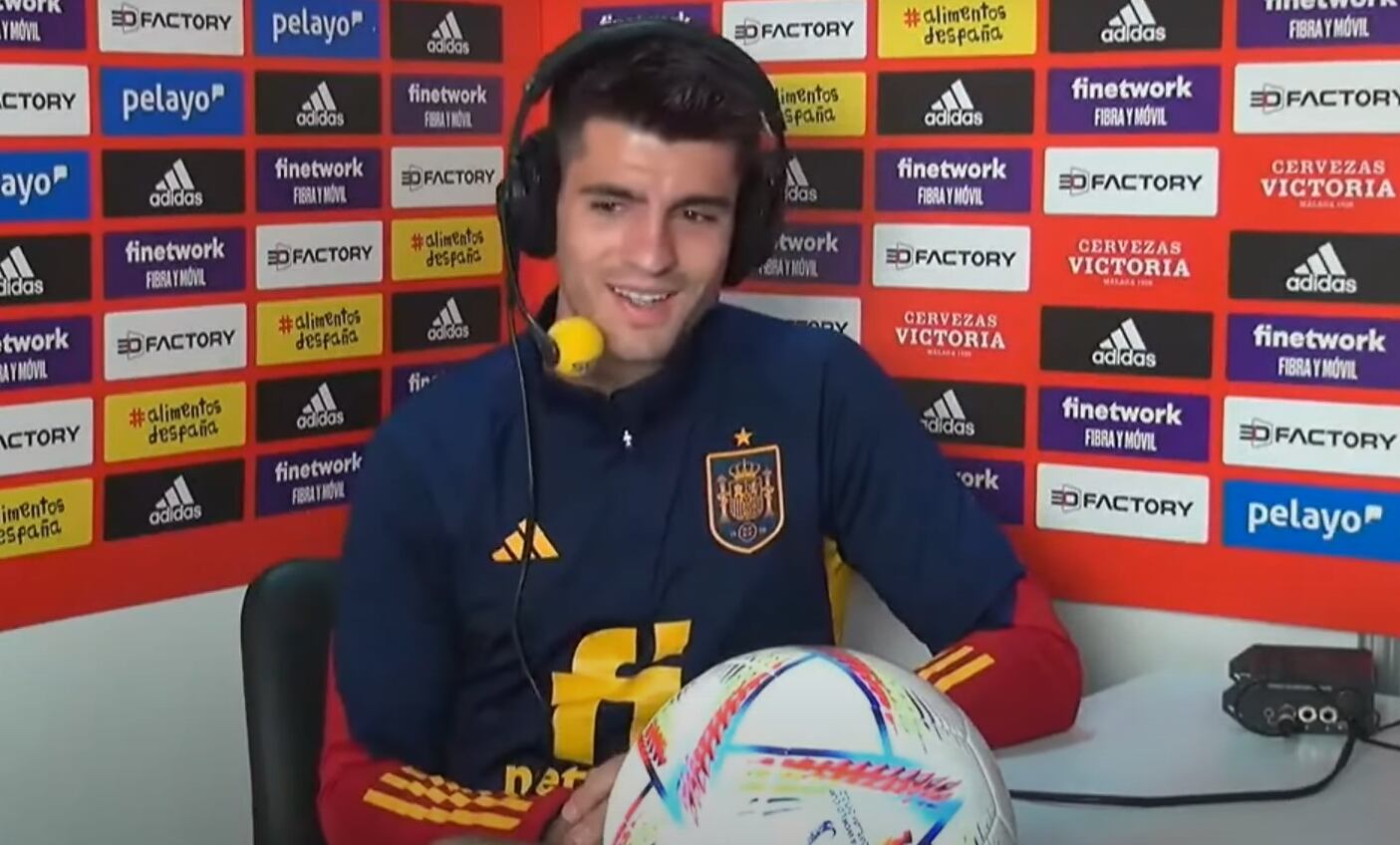 Morata durante la entrevista.