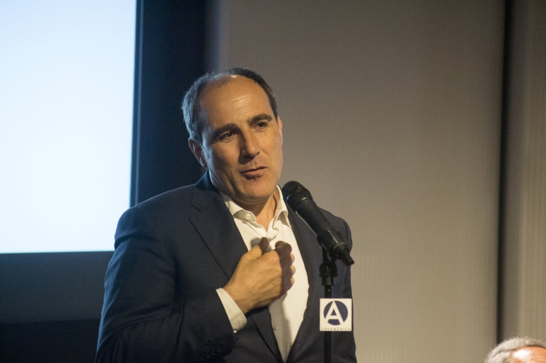 Juan Cerezo, editor de Tusquets durante la presentación del libro &#039;Avenida de los misterios&#039;, de John Irving en la Casa de América de Madrid