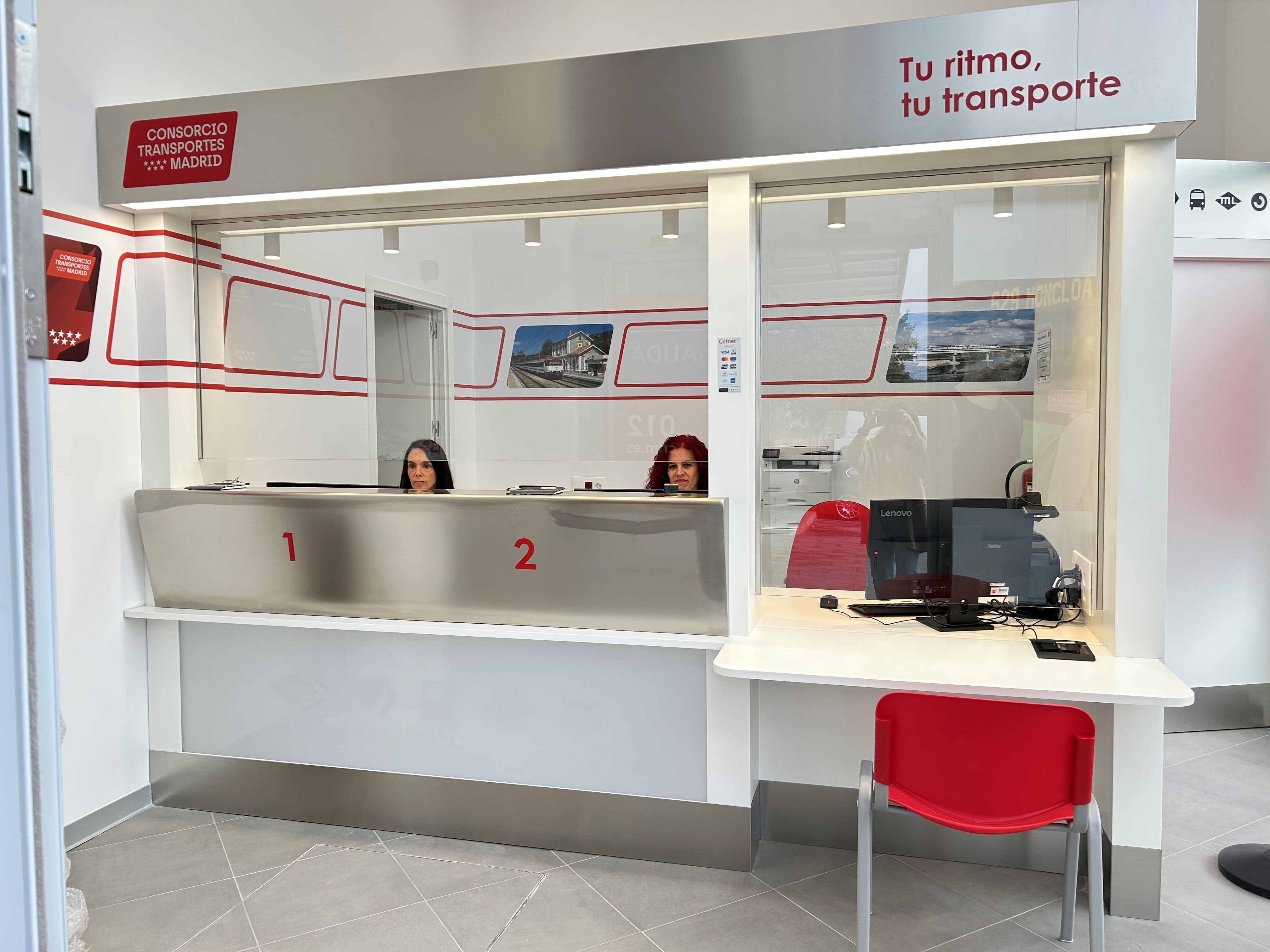 La oficina de gestión de transporte público en Alcorcón