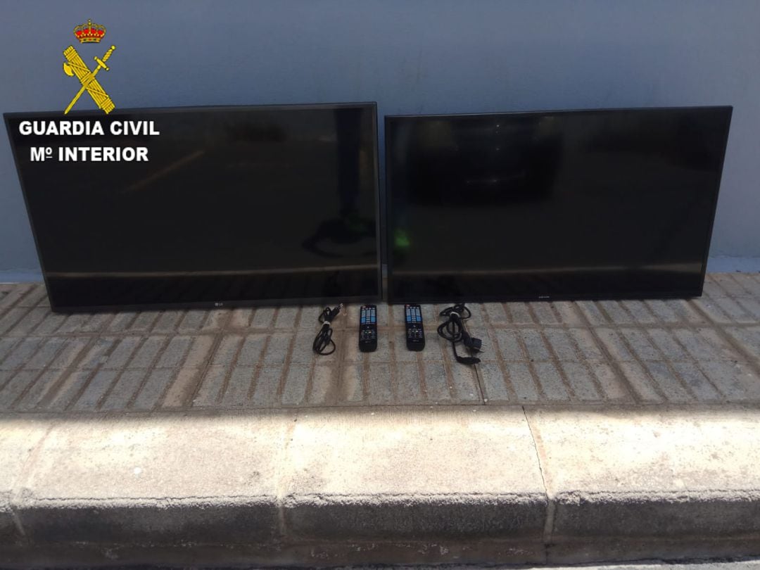 Los televisores recuperados.