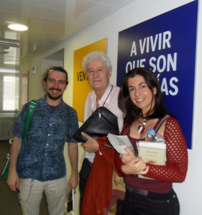 Juanpe Holguera, Félix Grande y Marta González Novo.