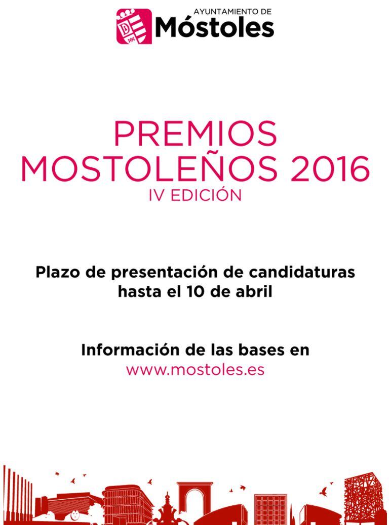 Cartel anunciador de los Premios Mostoleños 2016