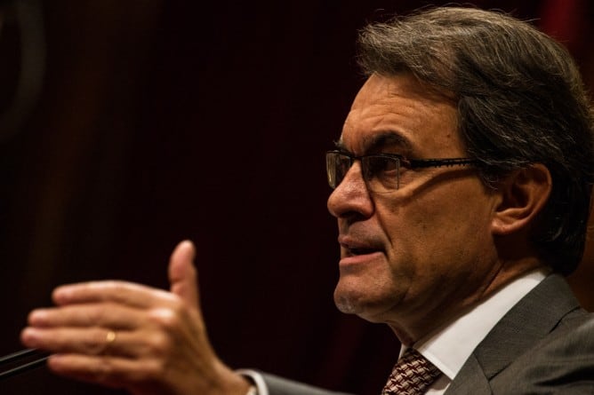 El president de la Generalitat, Artur Mas, en el Parlament de Catalunya