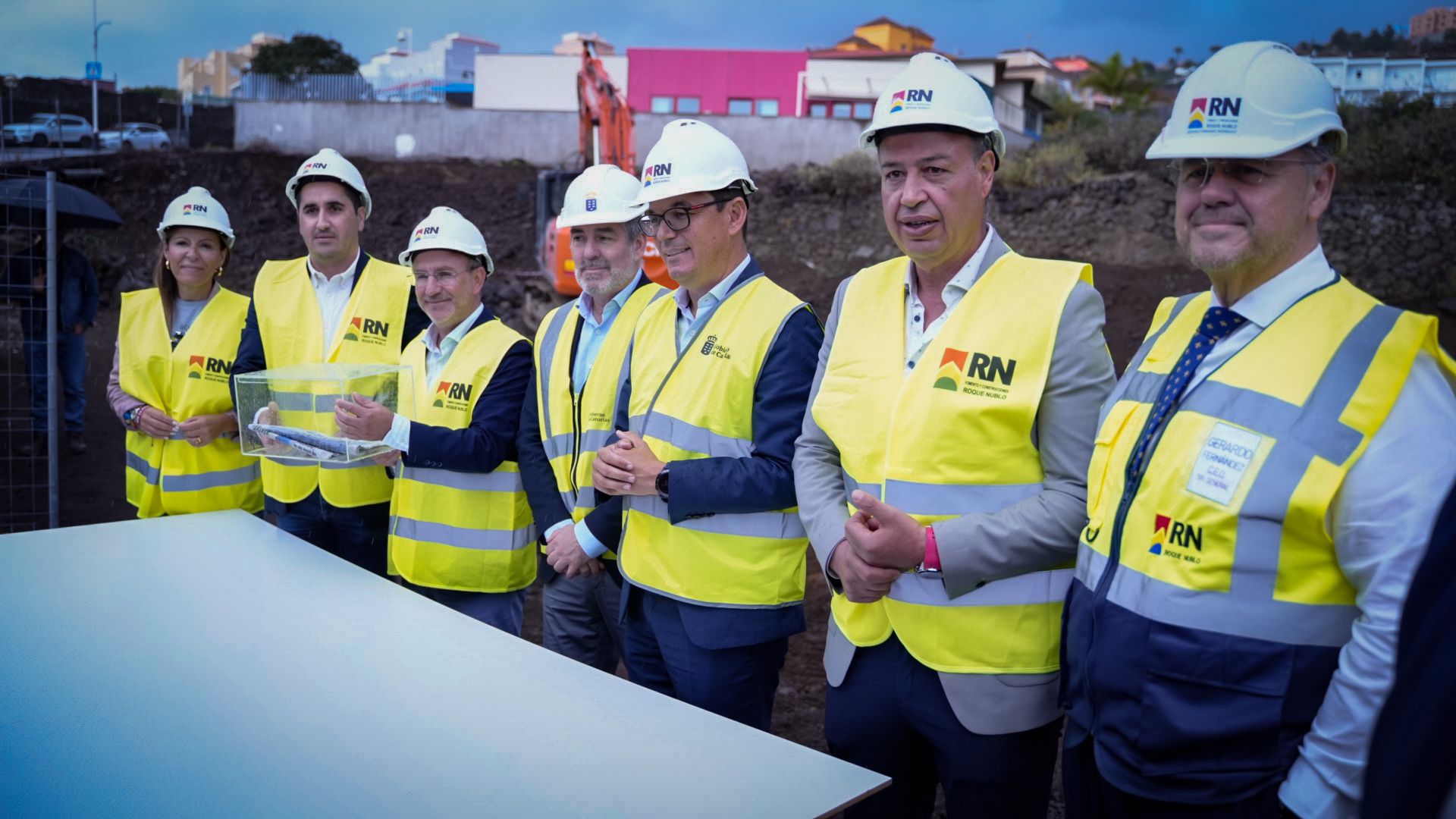 Fernando Clavijo en su visita a La Palma.