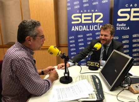 Salomón Hachuel y Jerónimo Martín en un momento de la entrevista