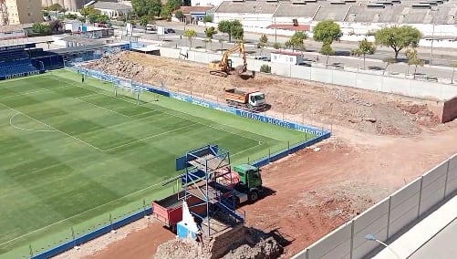 Imagen de las obras en Linarejos.