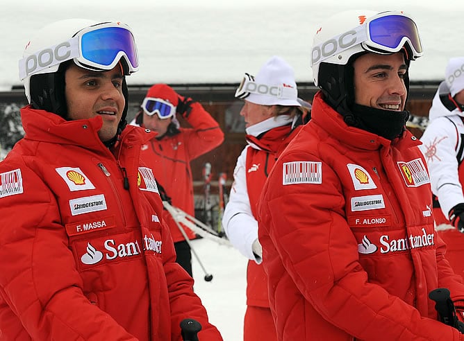 Massa, junto a Fernando Alonso en Madonna di Campiglio