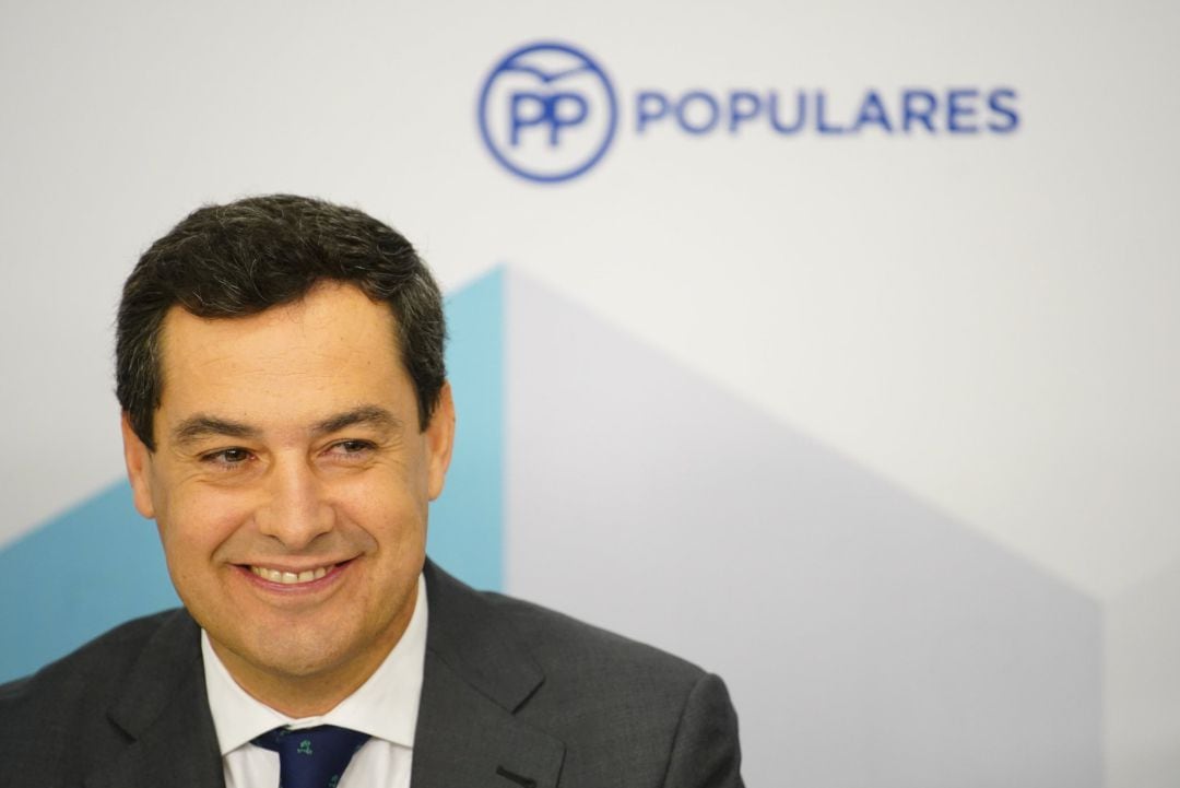 El candidato del PP a presidir la Junta de Andalucía, Juan Manuel Moreno Bonilla.