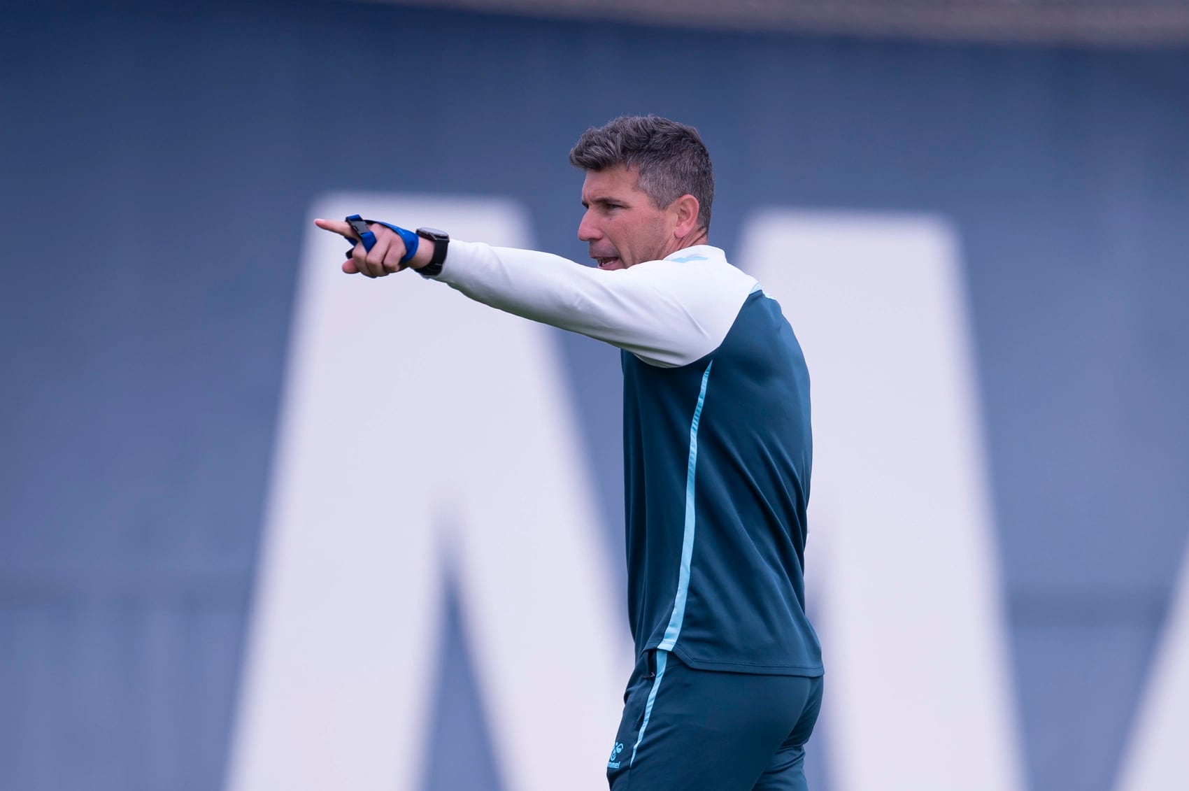 Juanfran Funes, en el entrenamiento del viernes