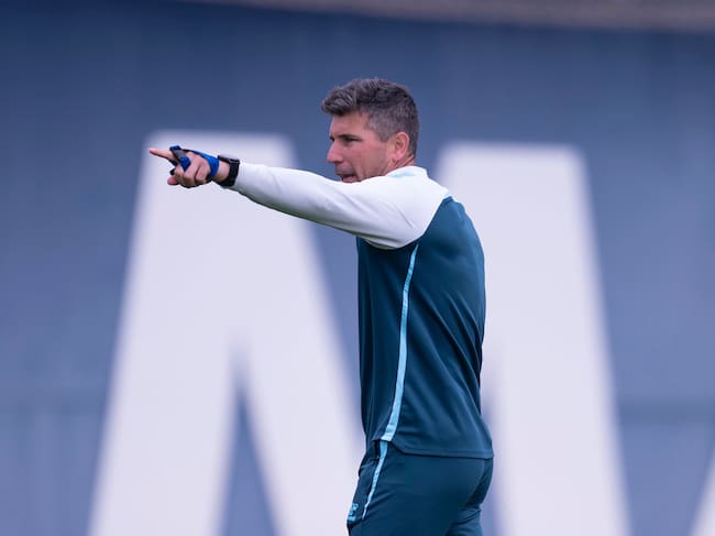 Juanfran Funes, en el entrenamiento del viernes