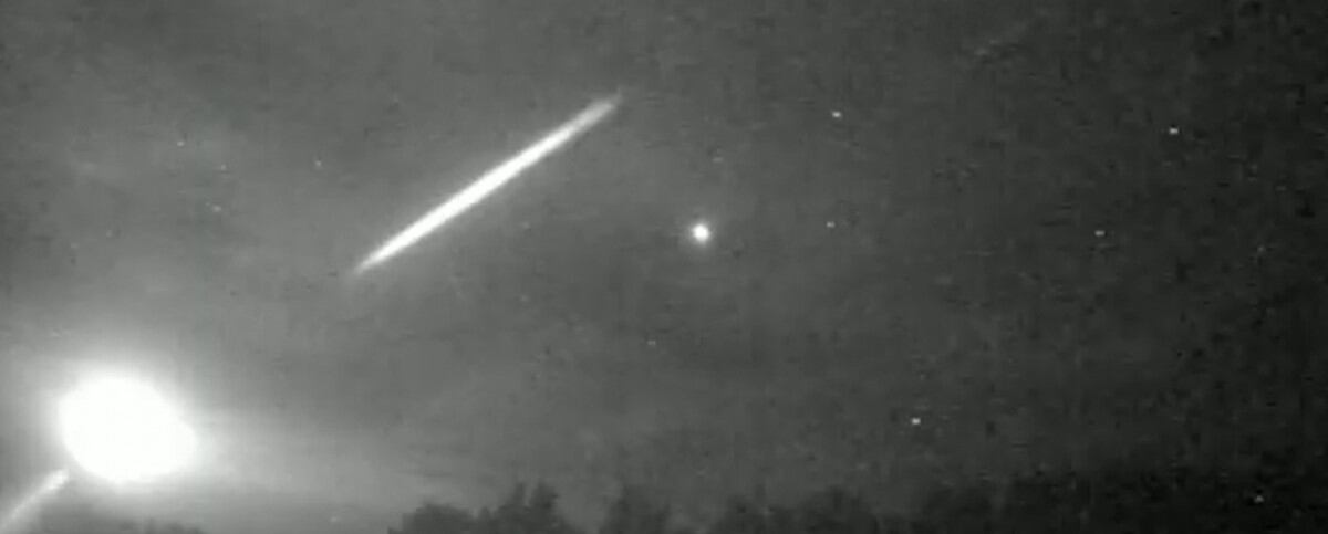 Imagen captada del meteorito