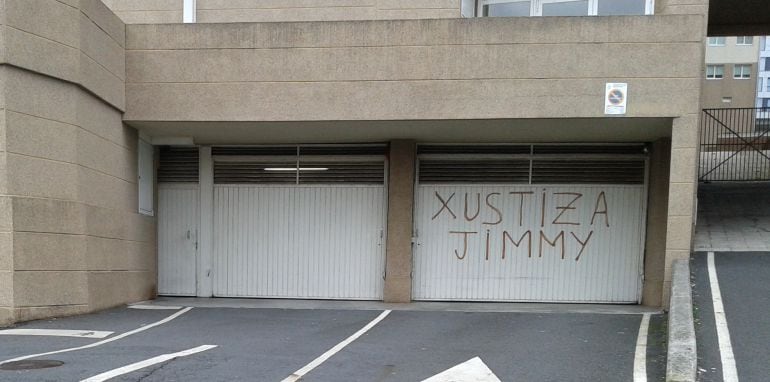 Pintada de Xustiza para Jimmy