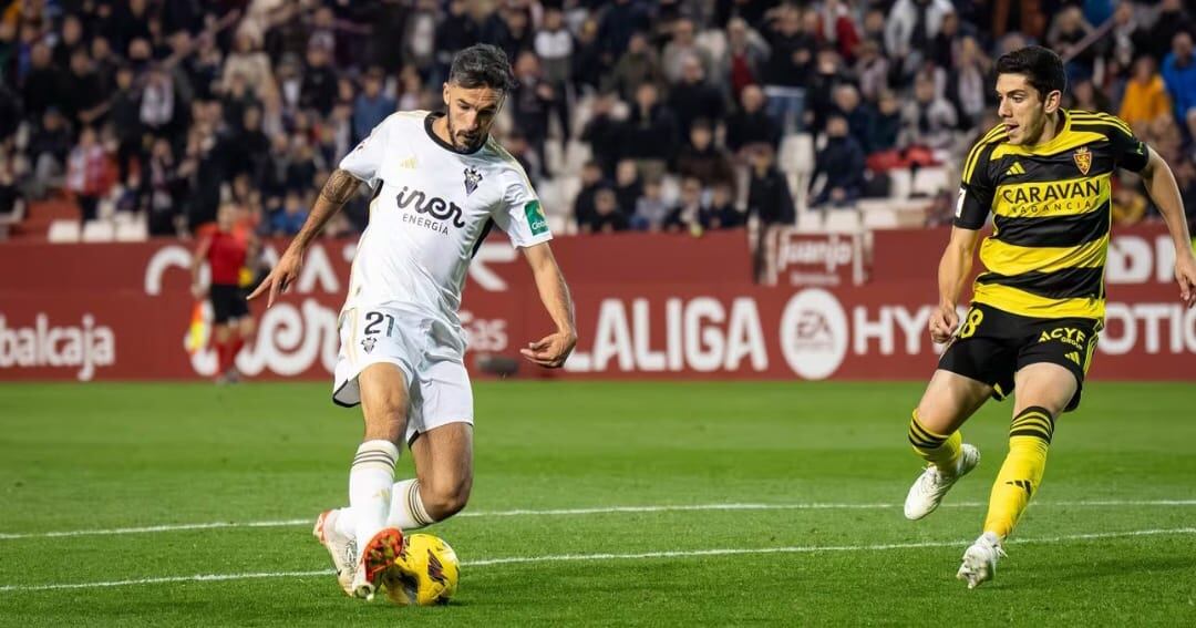 Quiles, en la jugada del gol ante el Zaragoza