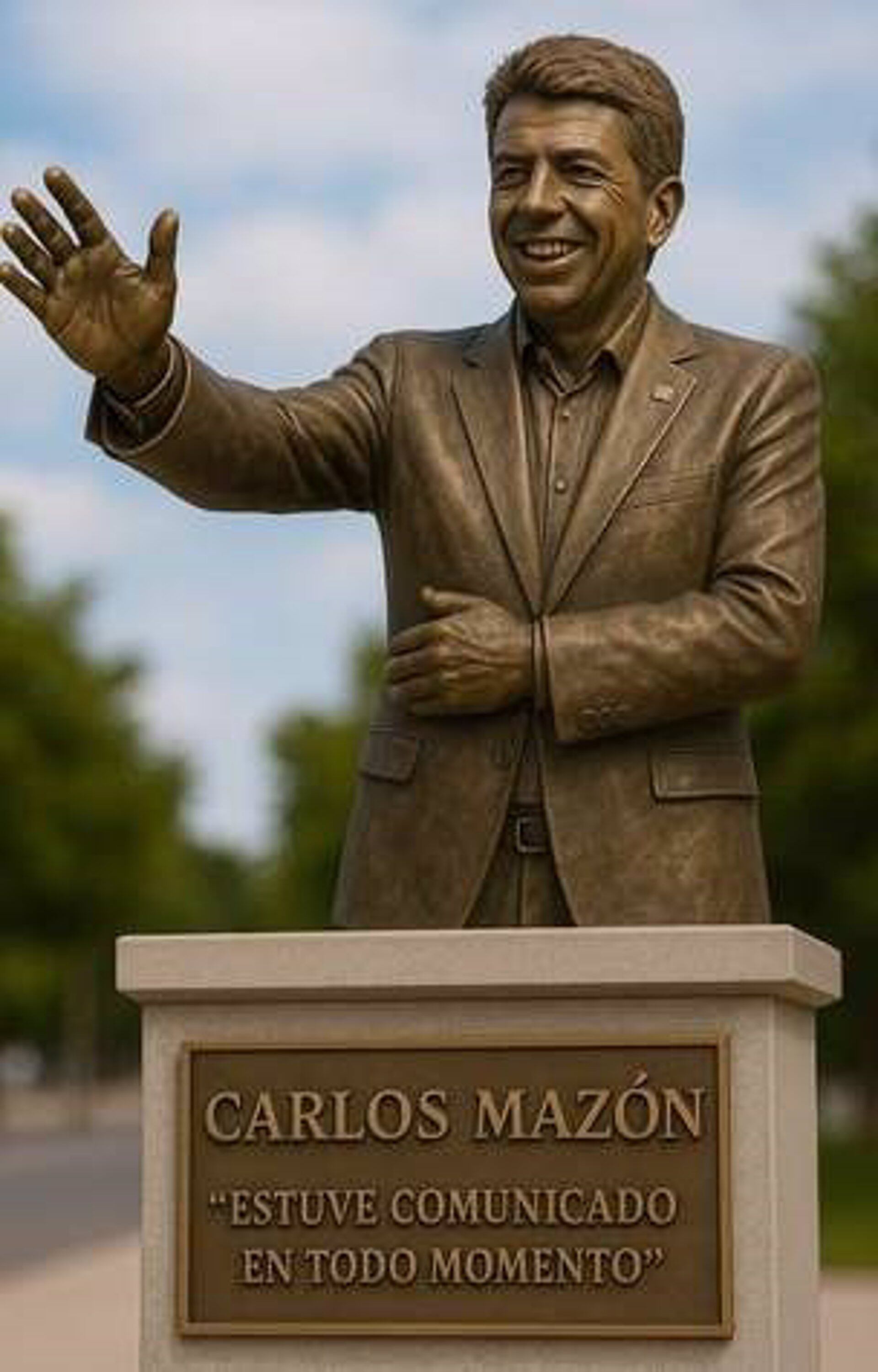 Proponen en los prespuestos participativos una estatua de Mazón por su gestión de la dana.