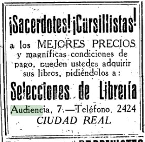 Anuncio de Selecciones de Librería en Lanza ( 25-01-1960)