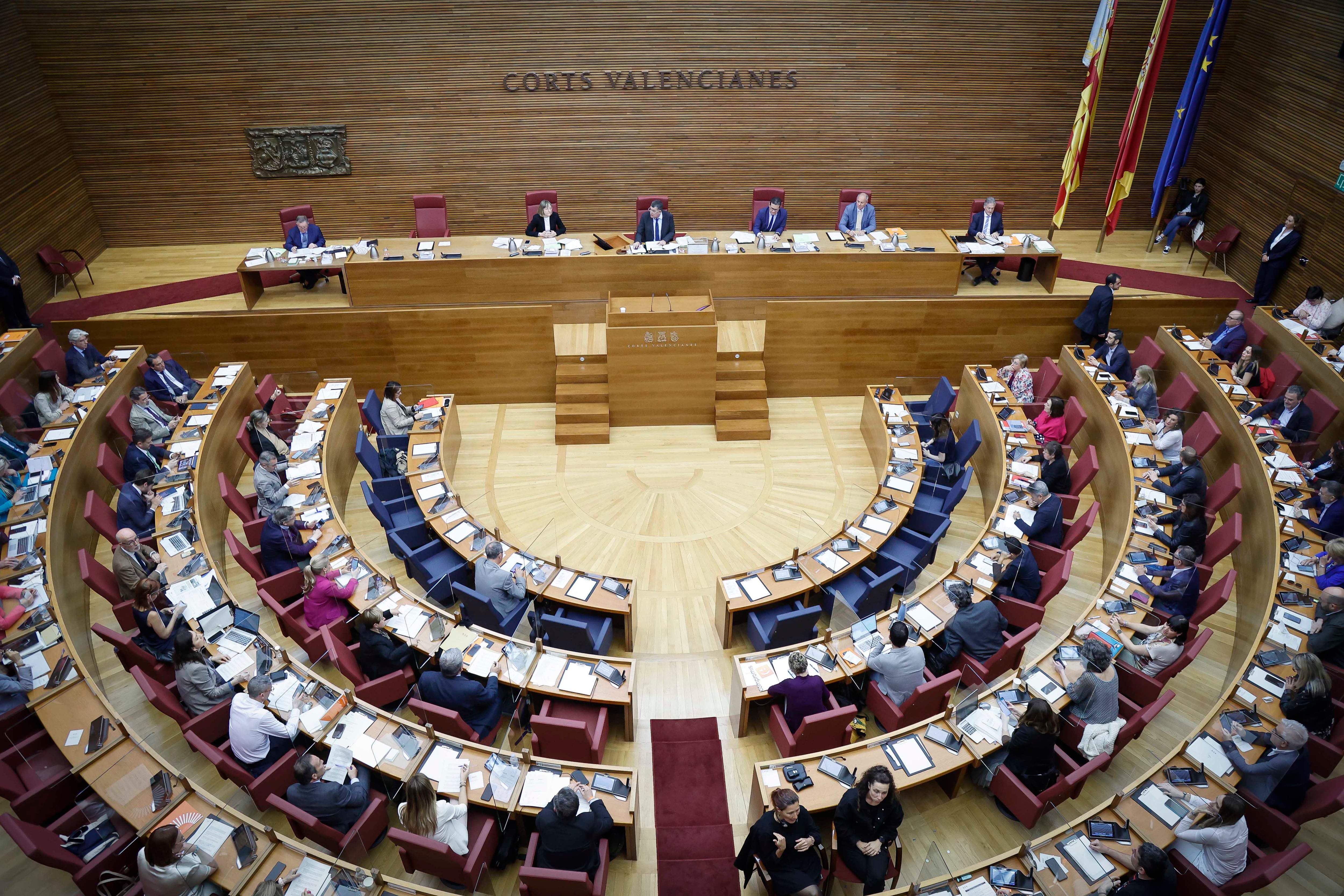 Imagen de un pleno de Les Corts Valencianes en la pasada legislatura.