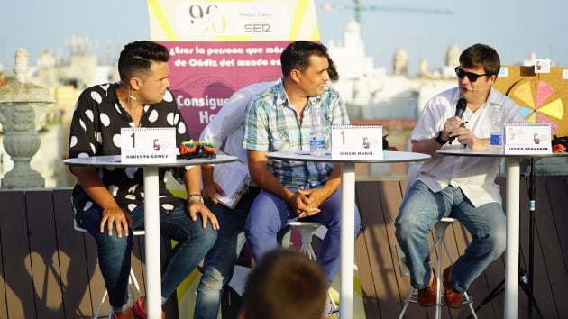 Roberto Gómez, Sergio Marín y Javier Caravaca, en la final del Doctorado Honoris Cádiz