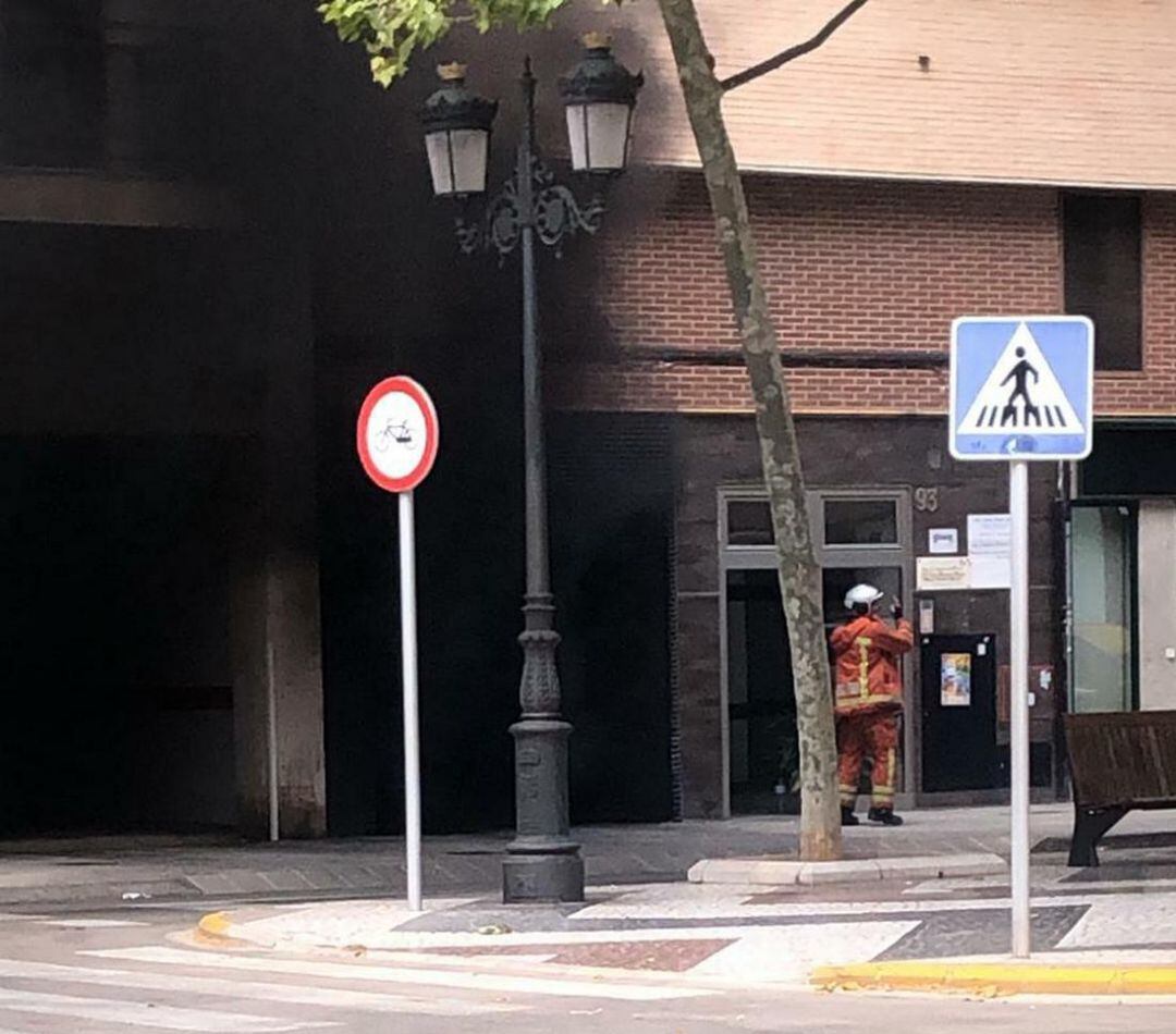 Incendio de un garaje. 